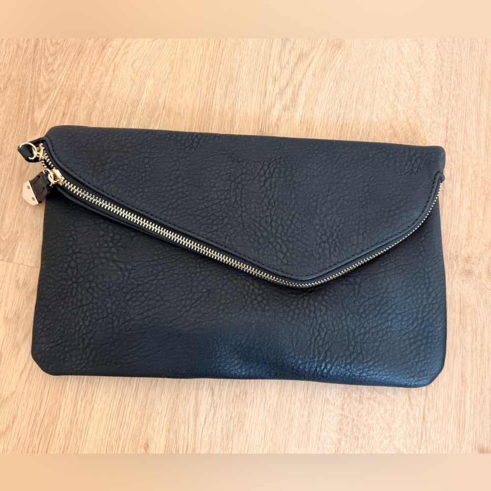 Elegant Black Textured Women's Clutch